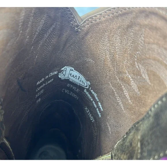 Justin Quinlan Cowboy Boots Cowgirl Brown Size 9B Style SVL2001 NEW (no box) - Picture 8 of 10